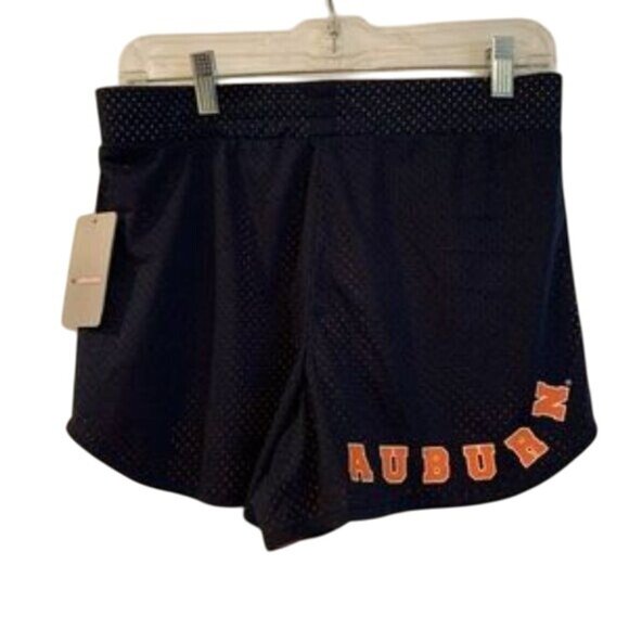 Auburn Tigers AU Womens Mesh Drawstring Shorts L Black & Orange NCAA Colosseum N - Picture 5 of 8